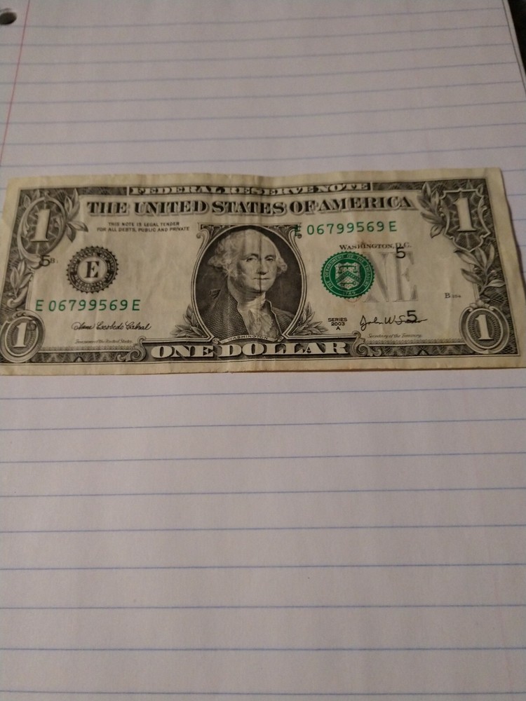 Dollor Error Note off serial numbers