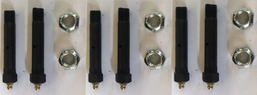 6 (SIX) KIT 3500# Trailer Axle Spring Shackle Grease Type Eye "wet" Bolt 9/16 x3