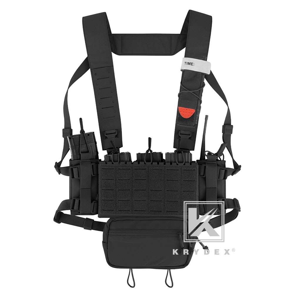 KRYDEX Micro Fight Shoulder Fat Strap & Back Strap Laser-cut Molle Strap Black