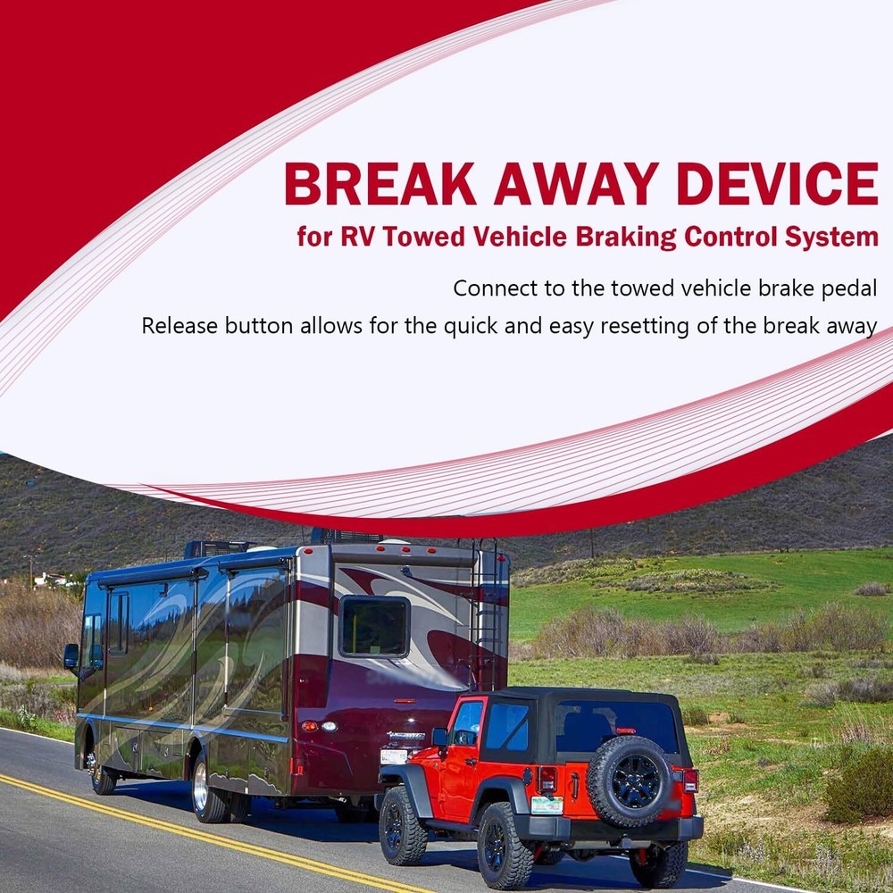 Break Away Control Device for RV Trailer Towing Breakaway Cables System