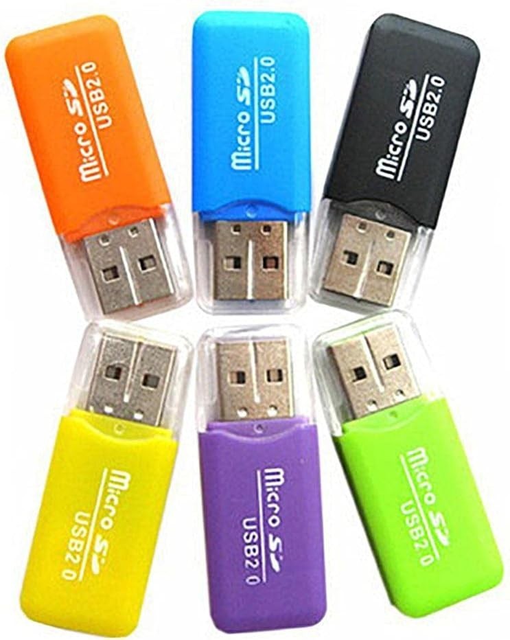 6 Pack Micro SD Card Reader SDXC TF USB 2.0 T-Flash MicroSD TransFlash Memory...