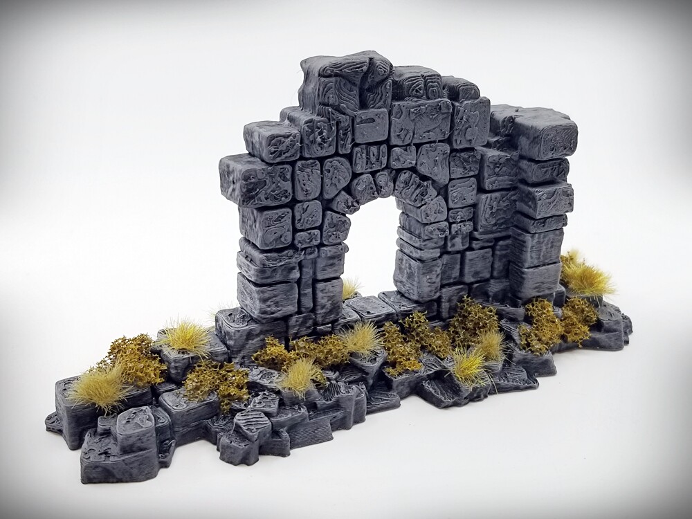 Ruins Terrain - Single Arch Window (Large) - Tabletop Wargaming RPG terrain