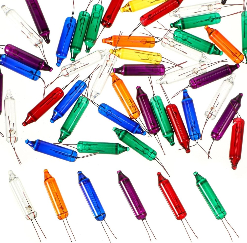 100 Count Mini Incandescent Christmas String Lights 2.5V Replacement Bulbs