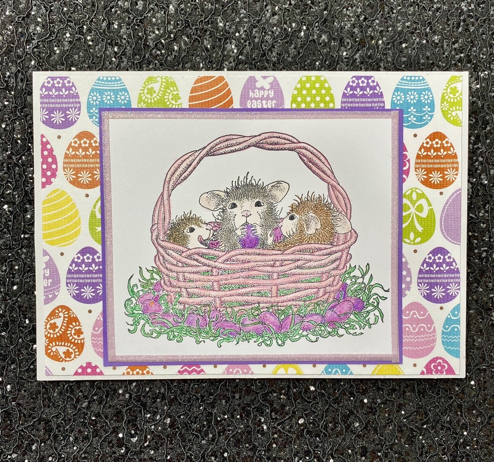 Handmade House Mouse Easter Card