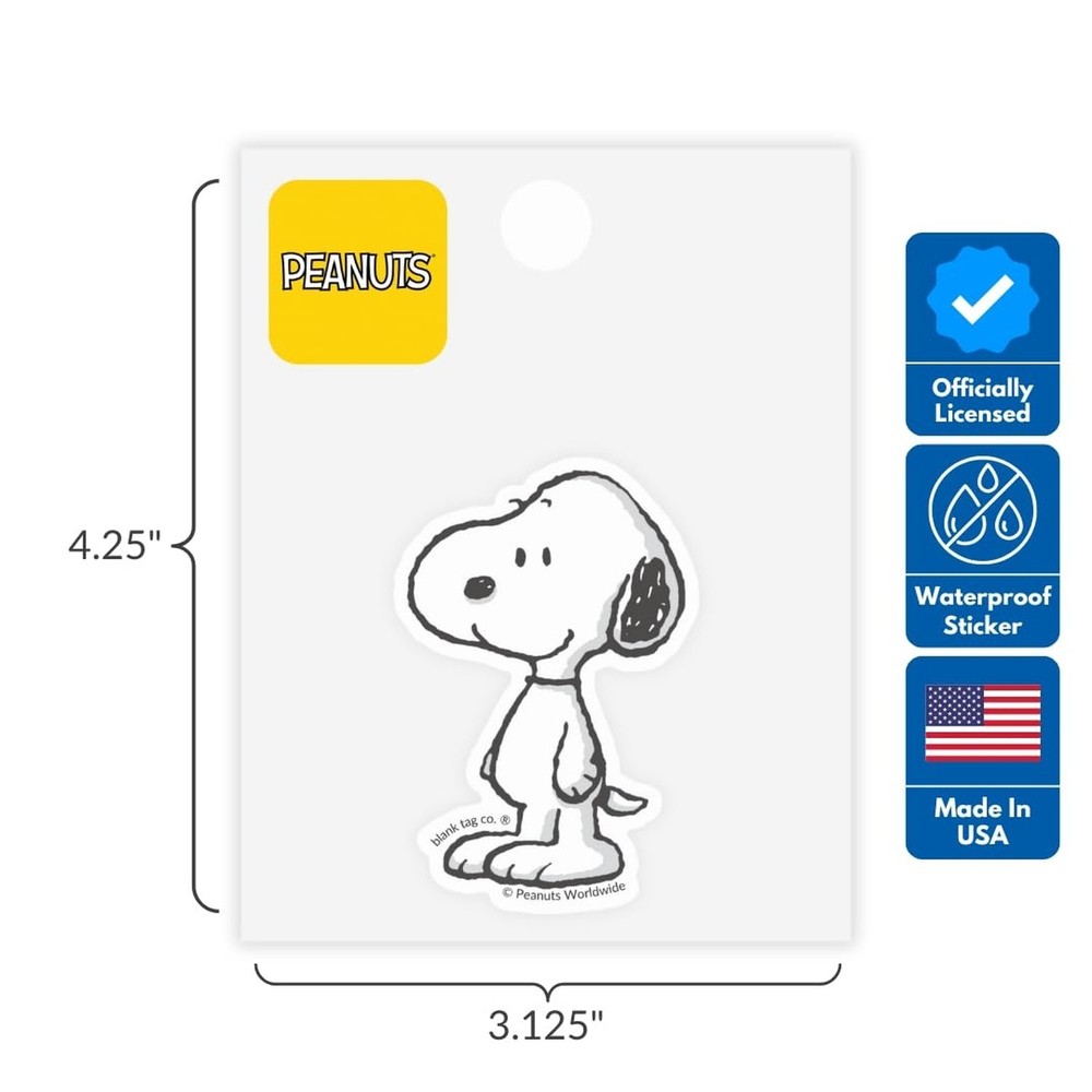 Peanuts® (Snoopy) 3-Pack Sticker Bundle - Waterproof Stickers for Water Bot