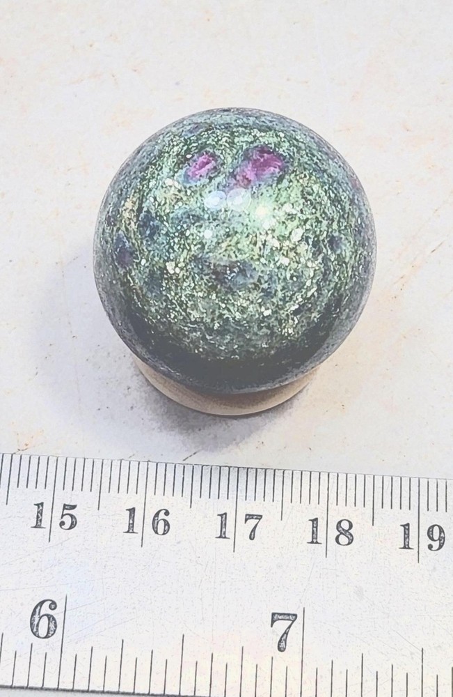 Fluorescent Ruby in Fuchsite 30mm Collection Sphere 6537