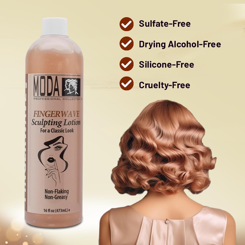 MODA FINGERWAVE SCULPTING LOTION 16OZ
