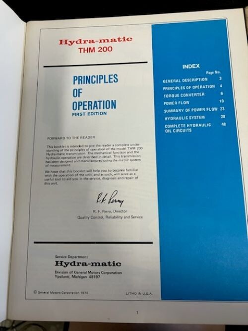 Hydramatic 200 Troubleshooting/Training Manuals - 2 Books