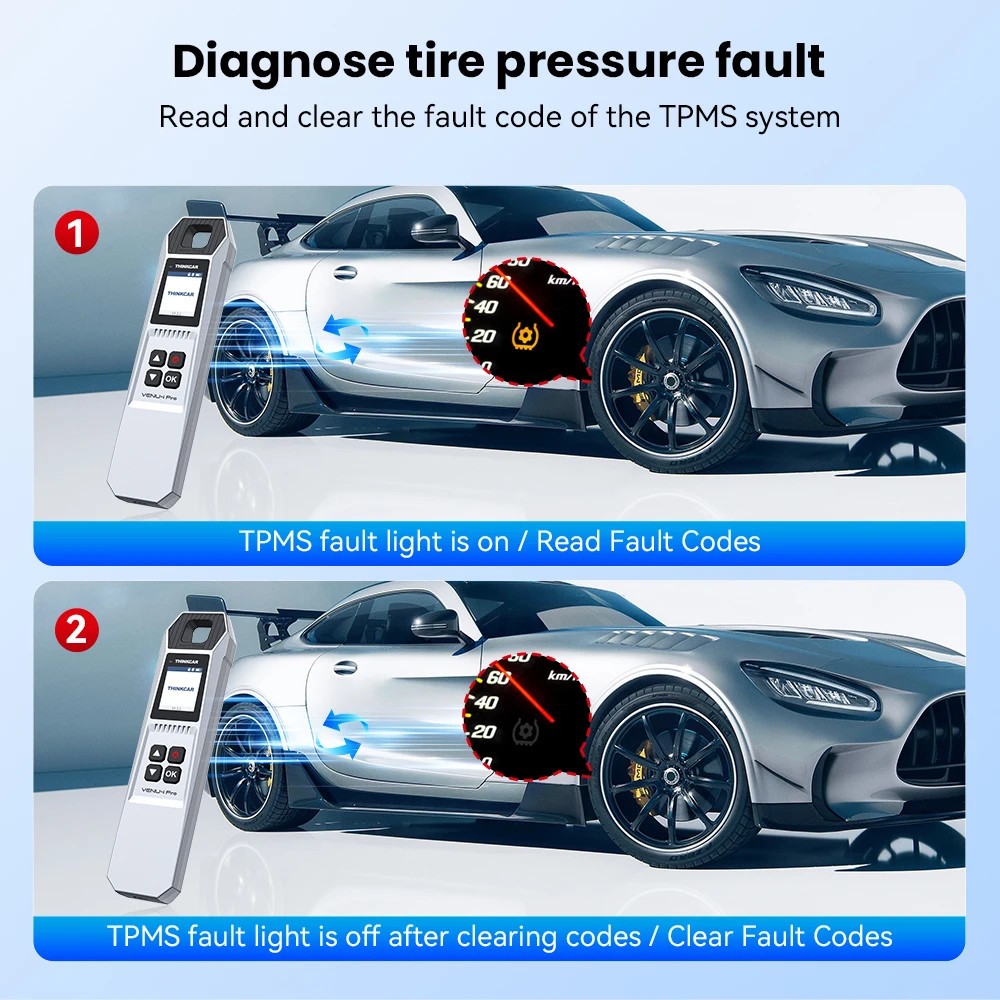 THINKTPMS VENU iPro Car Sensor Relearn Tool TPMS Activate/Programming Tire Reset
