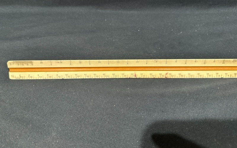 Vintage Keuffel & Esser 1621P Engineers Scale Ruler 3 Sided Triangular Paragon