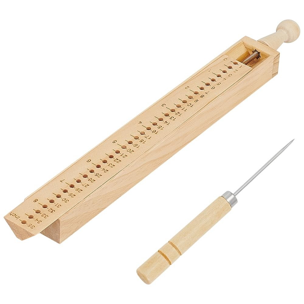 Wood Bookbinding Punching Tool Hand Account Binding Kit DIY Journal Notebook