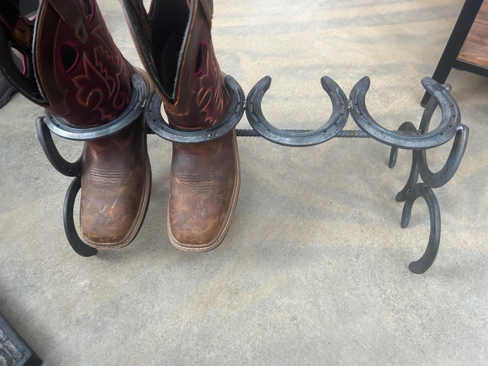Horseshoe Boot Rack 2 Pairs- Customizable- Choose any color- $75