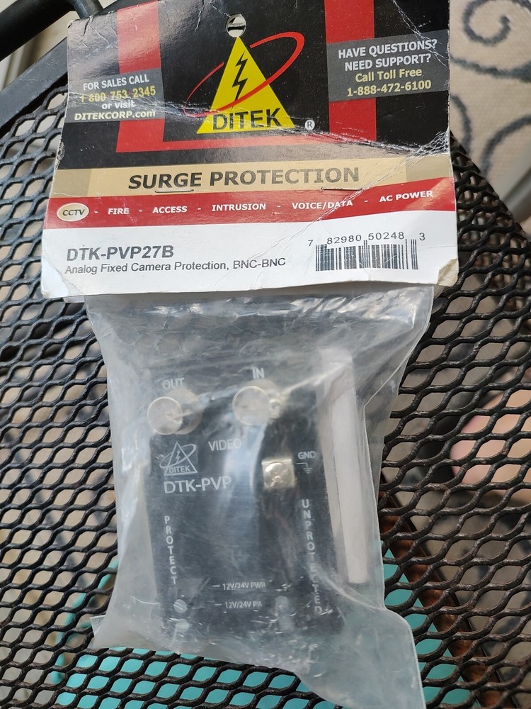 NEW DITEK DTK-PVP27B ANALOG COAX FIXED CAMERA SURGE PROTECTOR CCTV