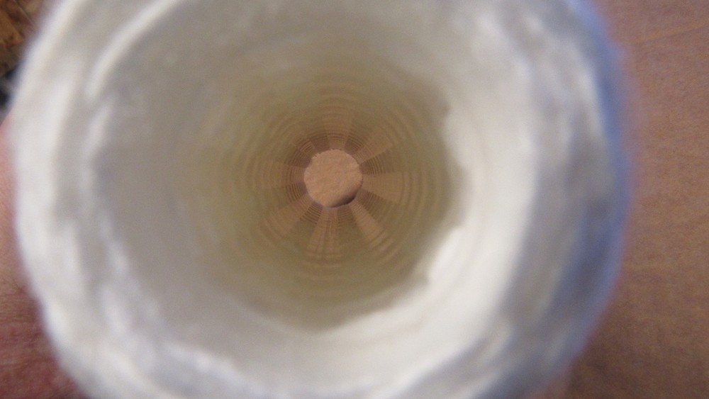 "LOT OF 8" CULLIGAN POLYPROPYLENE STRING WOUND YARN FILTER ELEMENT 8"X2" 1" BORE