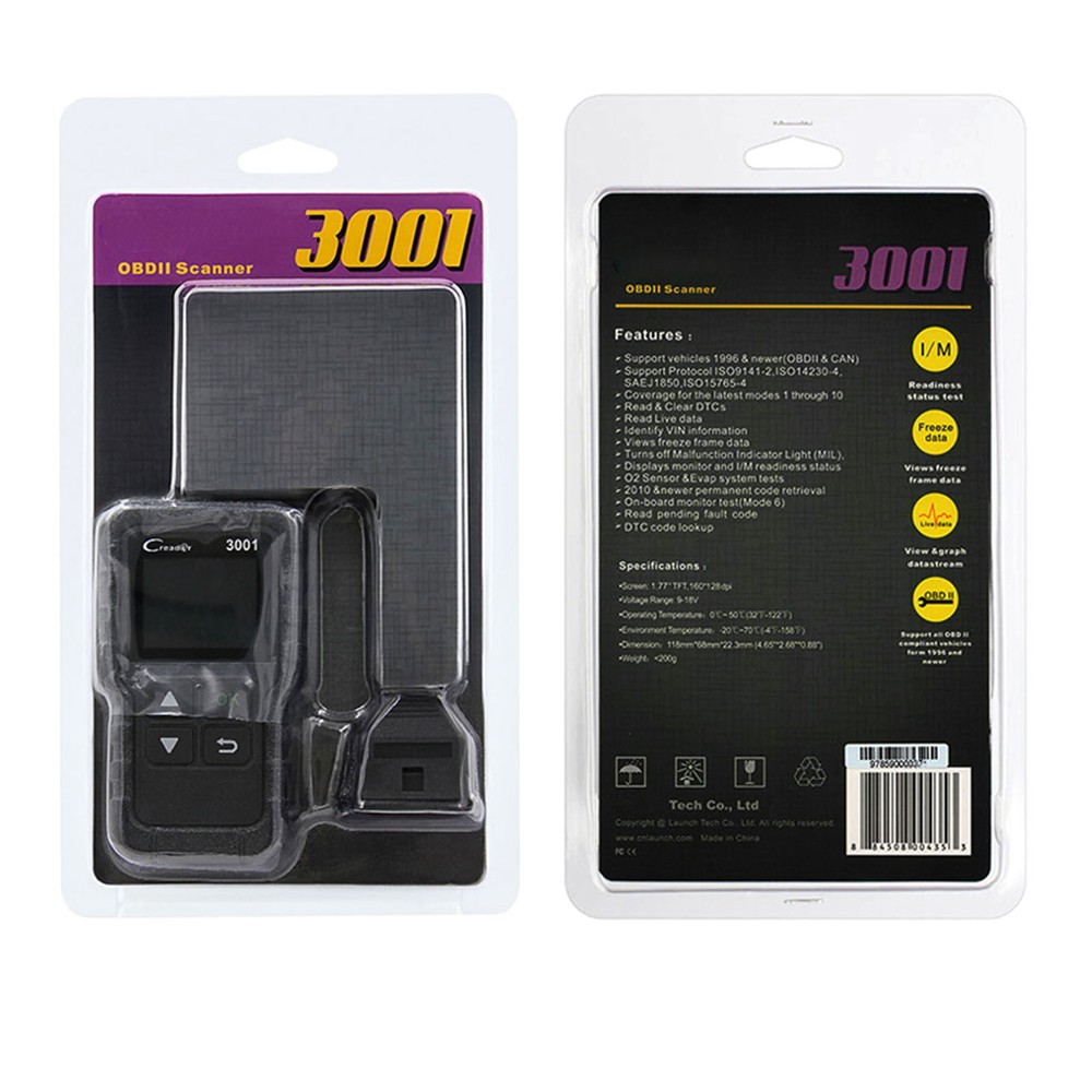 WinHolder Creader 3001 OBD2 Scanner Car Diagnostic Tool Engine Fault Code Reader
