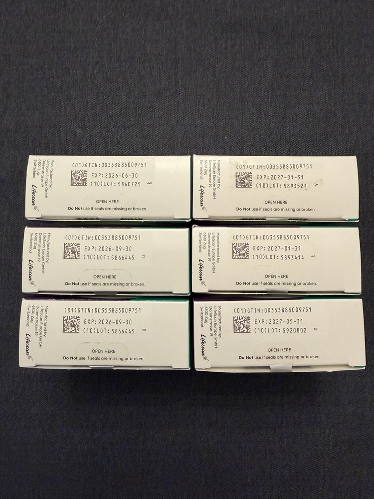 OneTouch Verio Test Strips 600 Count (6x 100ct Boxes)