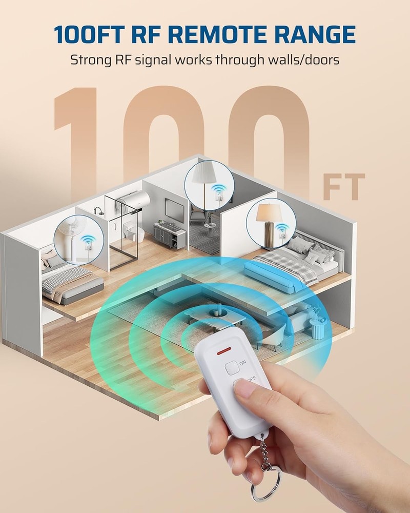 15A Wireless Remote Light Switch with Safety Features - Ultimate Convenience