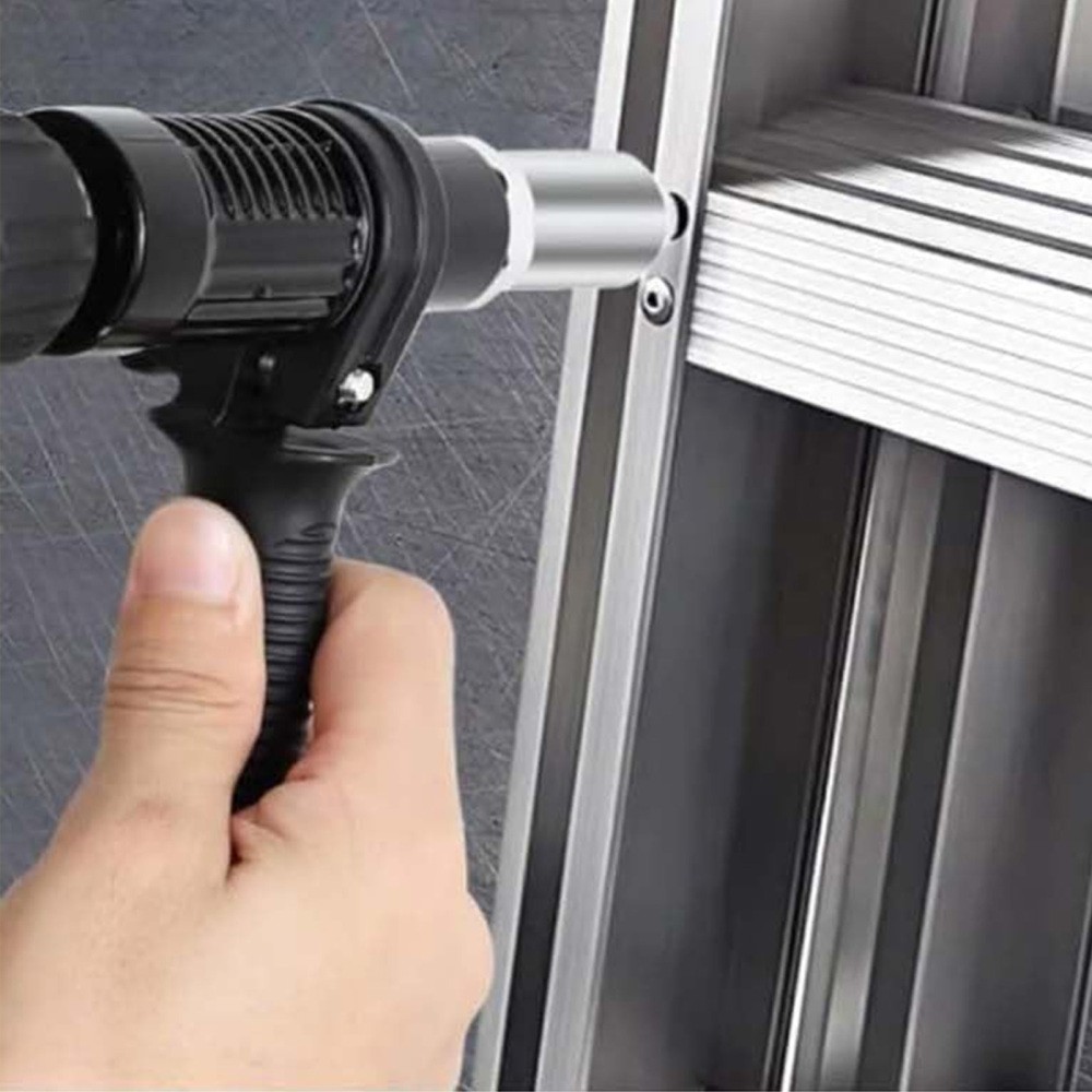 Pop Rivet Gun Tool Drill Attachment Power Kit Cordless...