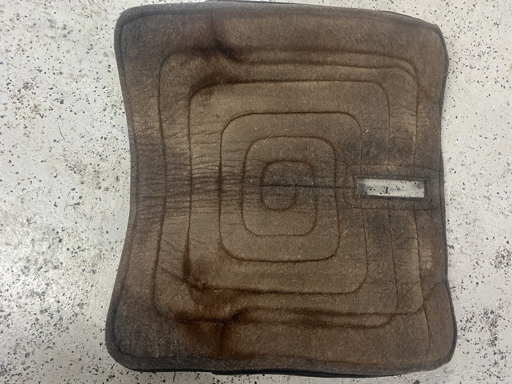 Vintage Diamond Wool Saddle Pad Red