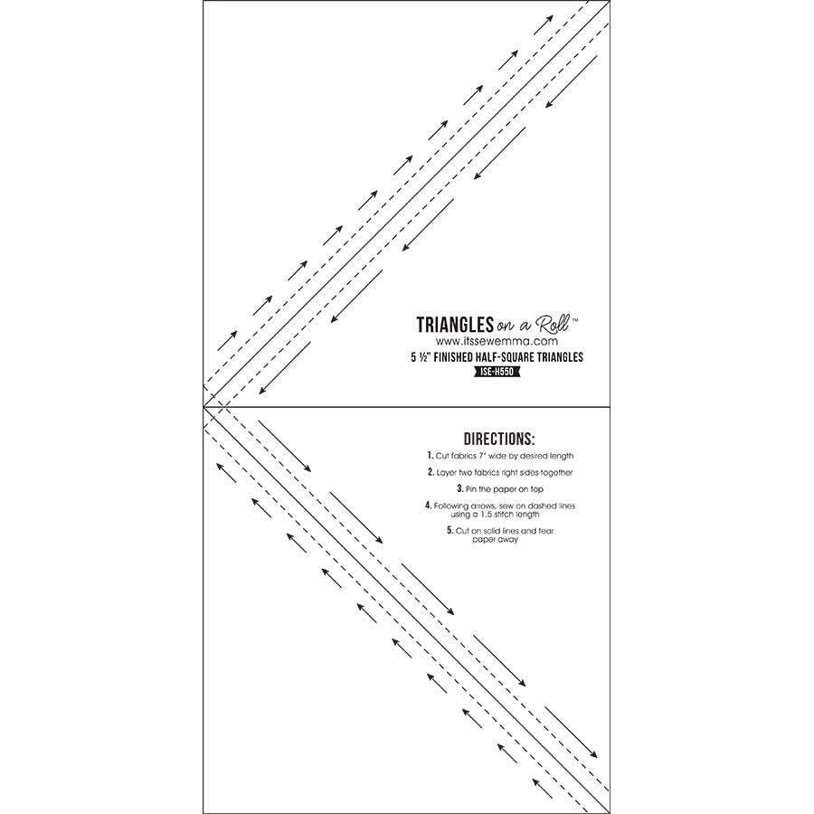 It's Sew Emma Triangles on a Roll, Half-Square Triangles - 1in Finished