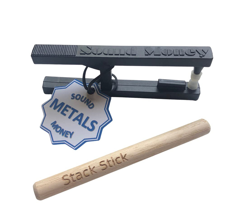 The Pocket Pinger + Stack Stick, Coin Ping Test (Black, 1 Pack) + Stackertools A