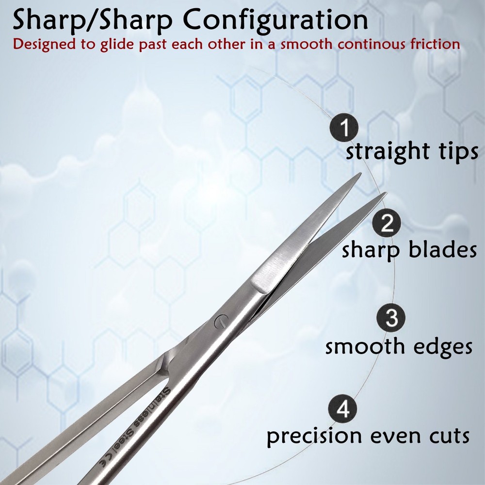 7" Micro IRIS Scissors Straight Pointed Tips Dental Veterinary Surgical Shears