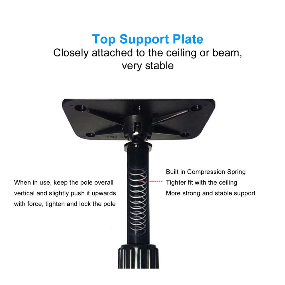Thickened Telescoping Level Pole With Stabilizer Adapter For Camera Projector