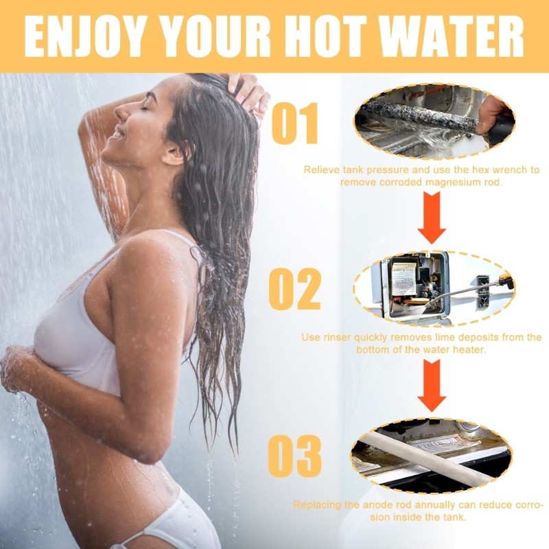 Efficient Maintenance Motorhome Water Heater Care Bundle With Tanks Cleaner Wand