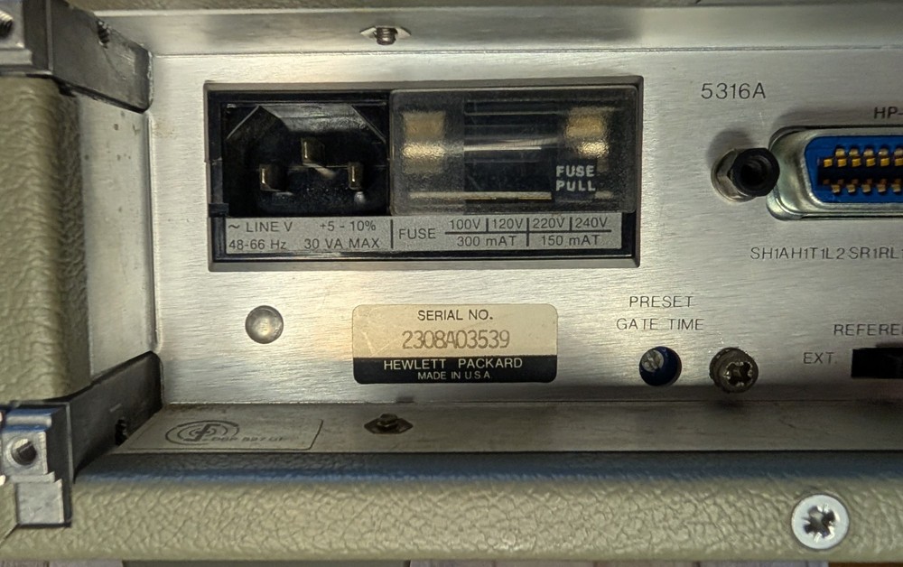 HP 5316A Universal Counter Powers On