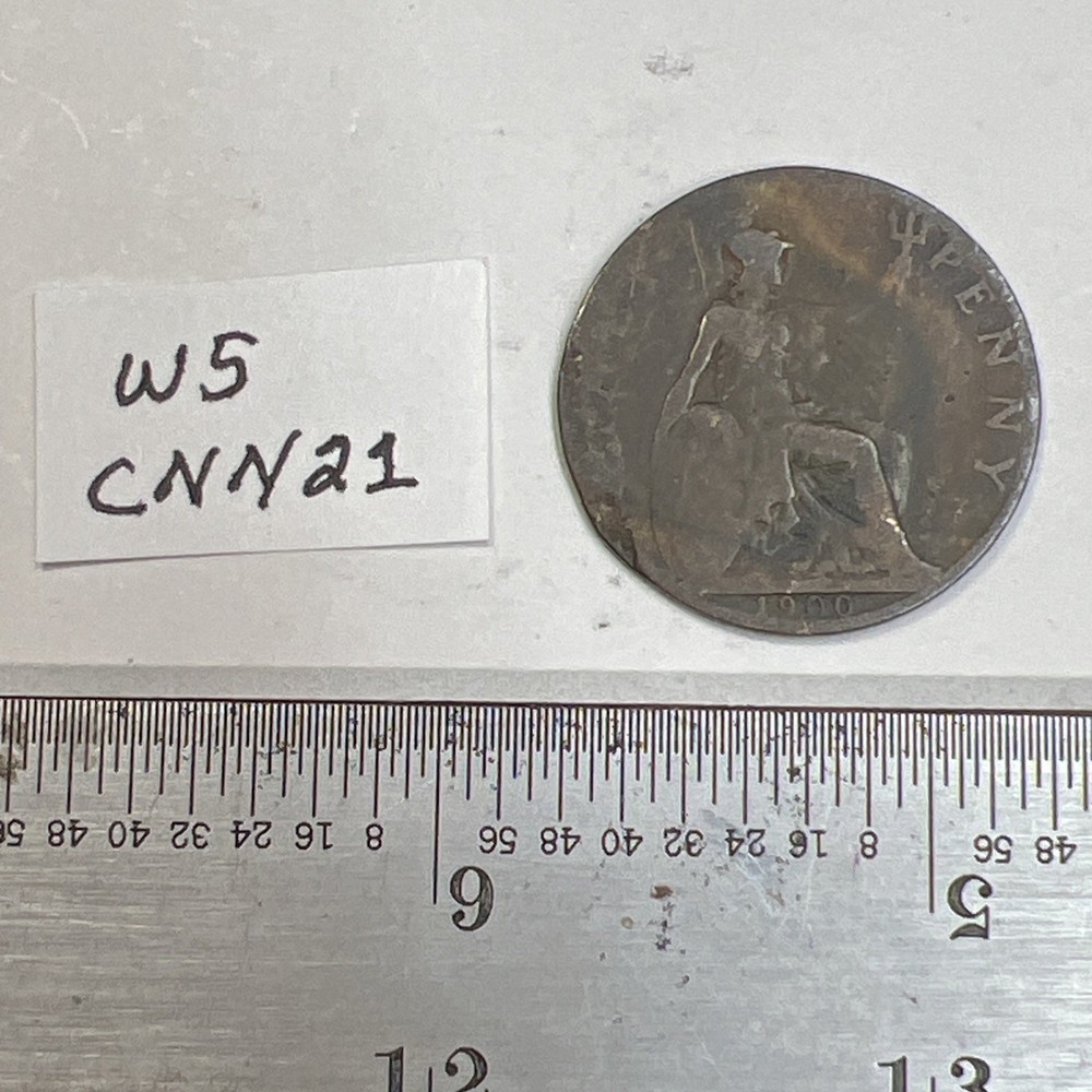 1900 British Half Penny - Free Shipping