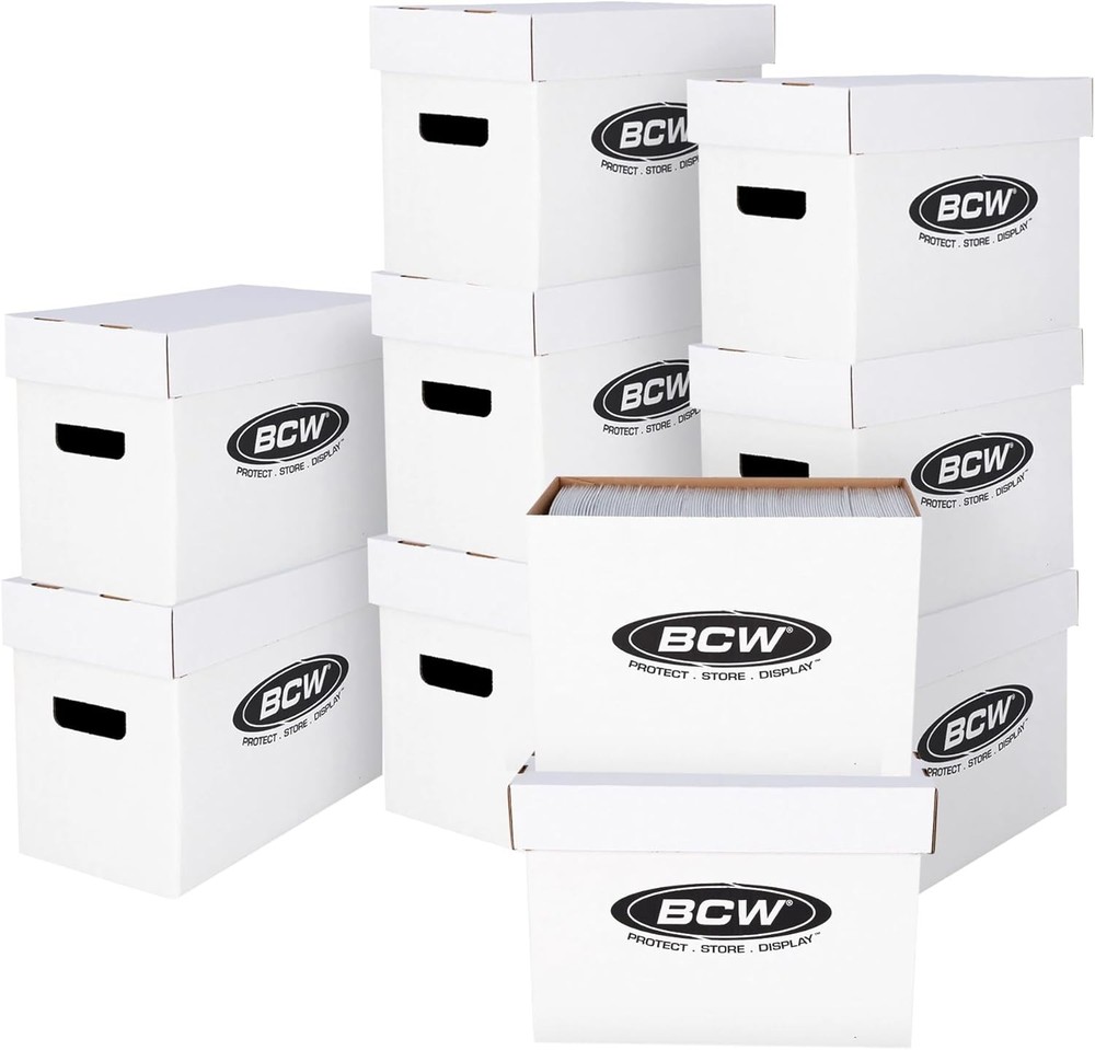 BCW Short Comic Storage Box 10 Pack Durable 200 lb