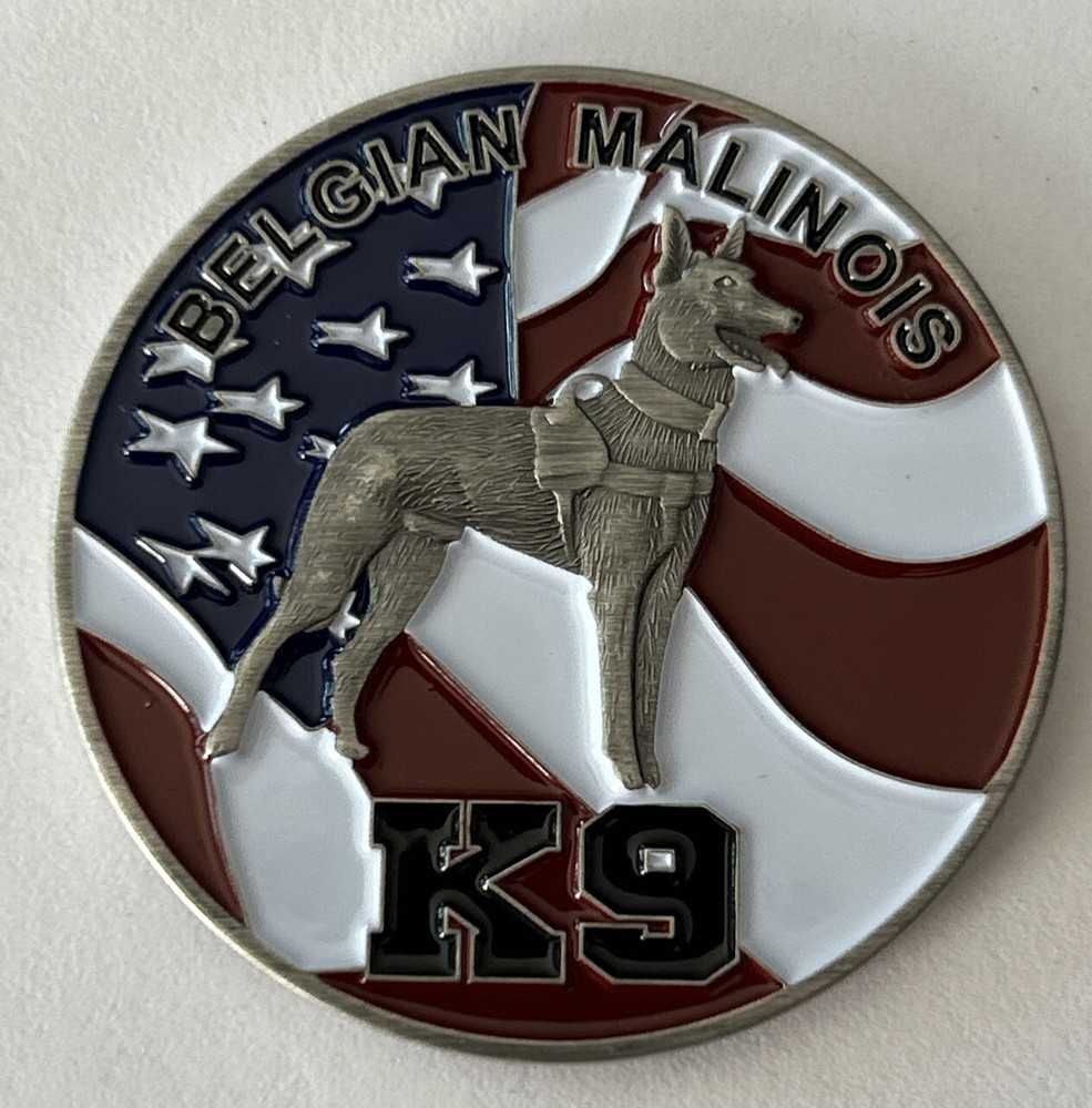FBI K9 Belgian Malinois Hero Challenge Coin