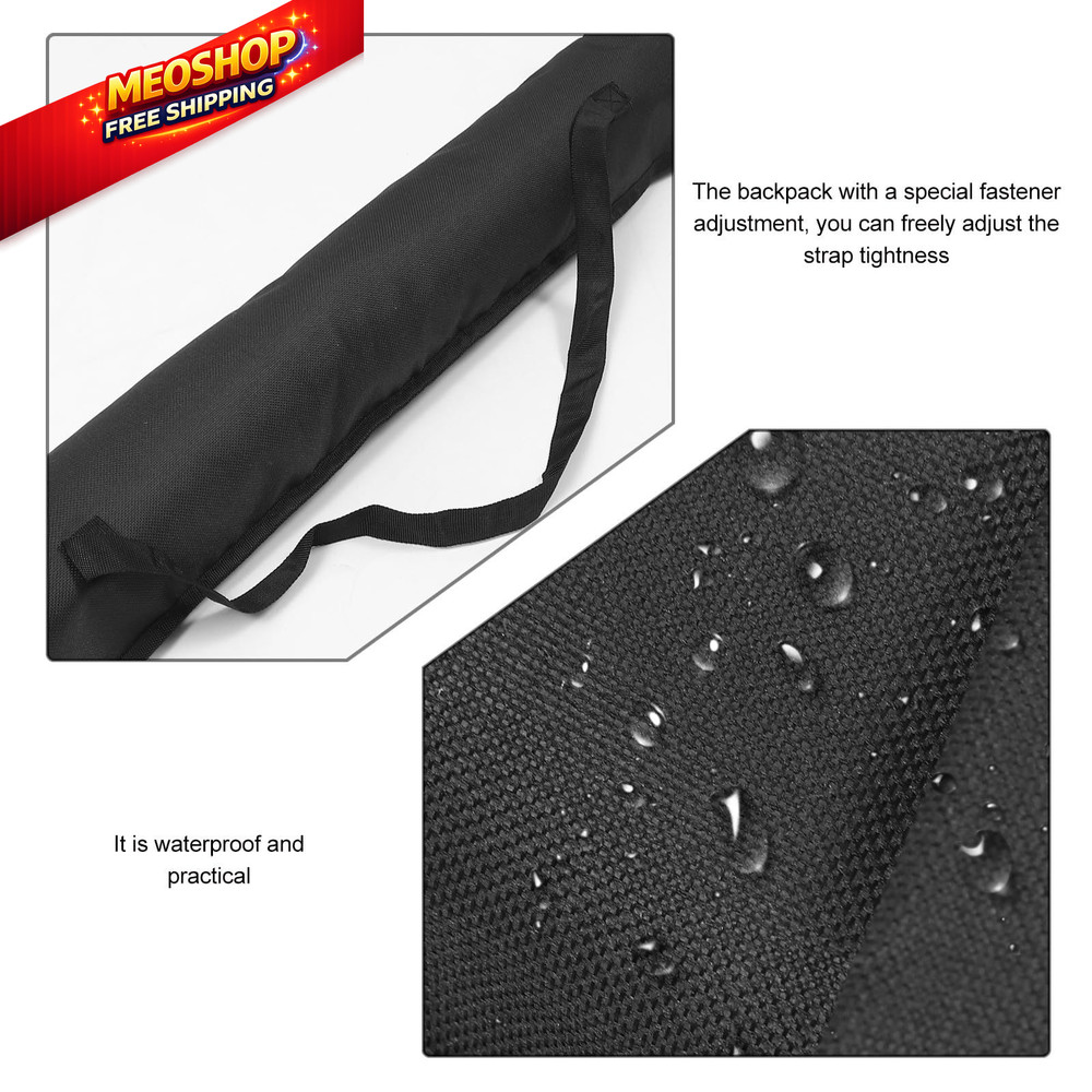 Kisangel Waterproof Foldable Walking Stick Bag Adjustable Strap medium, Black