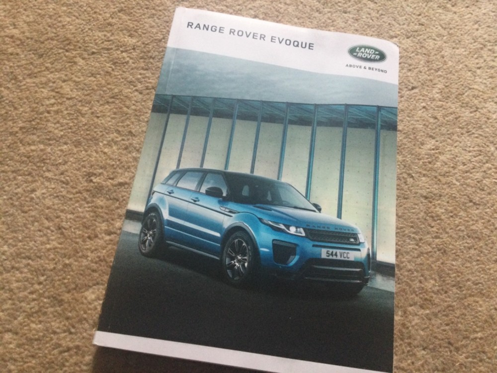 RANGE ROVER EVOQUE (2016 - 2018) OWNERS MANUAL HANDBOOK ALL MODELS