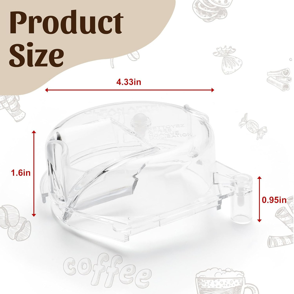 Grinder Lid Replacement for DGB-500 Coffee Grinder - Clear Assembly Part