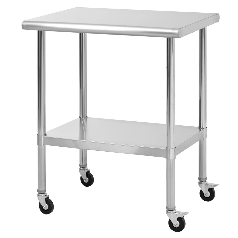 Stainless Steel Table with Wheels, Stainless Table for Prep & Work