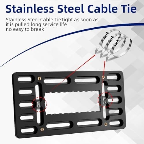 No Drill Front License Plate Bracket- Front License Plate Mounting Kit，Universal