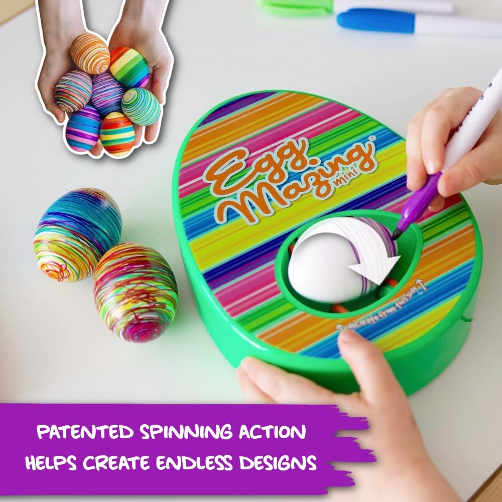 EggMazing Easter Egg Mini Decorator Kit Arts and Crafts Set Includes Egg