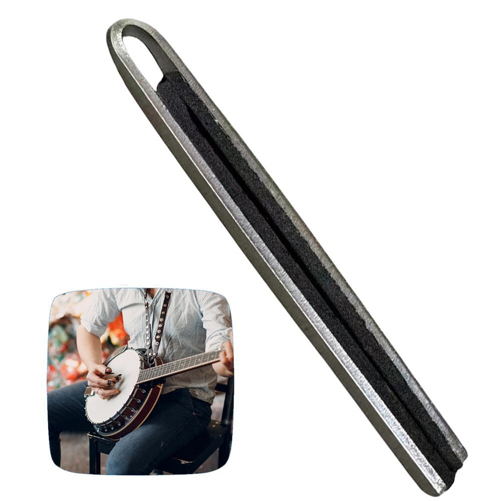 Precision Craftsmanship Silver Tone Banjo Mute for Optimal Performance