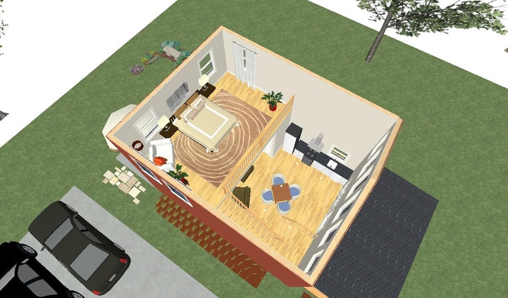 Tiny House Blueprints drawing two floor 778 SQFT