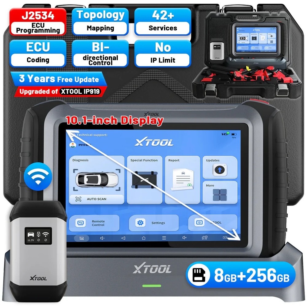 XTOOL IP919 MAX 2025 Diagnostic Tool J2534 Programming ECU Coding Bidirectional