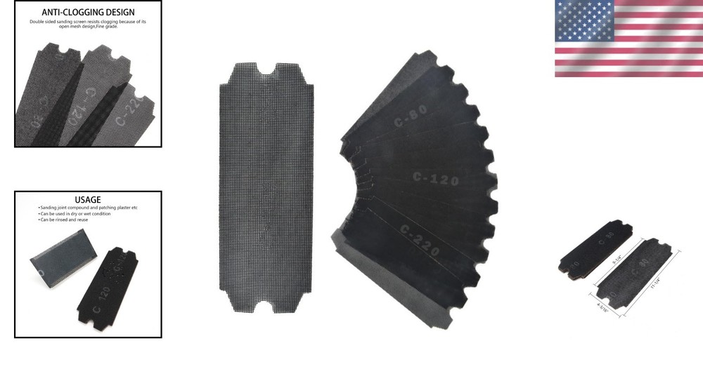 Professional Double-Sided 18 PC Drywall Sanding Sheets - Convenient Mesh Design