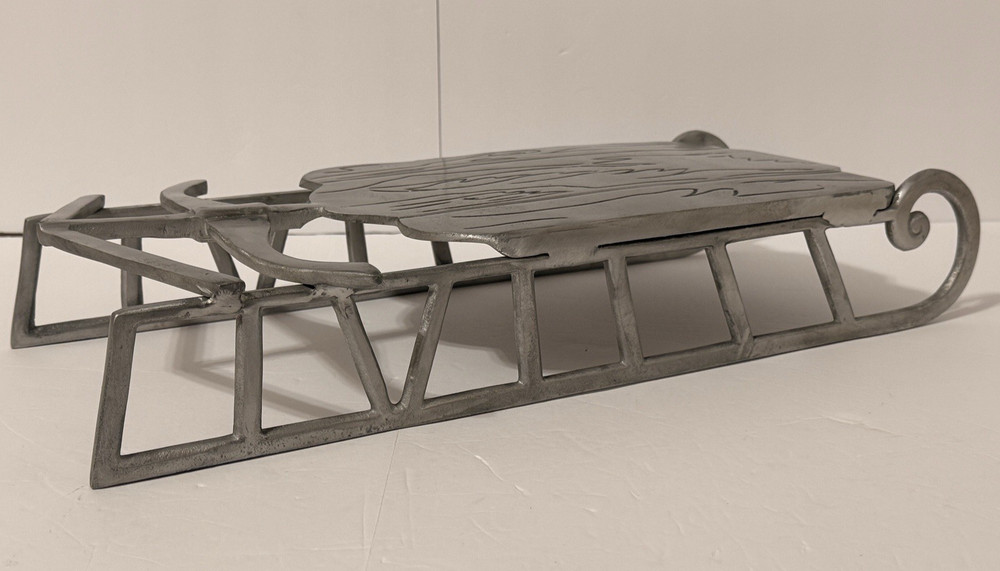 William Sonoma Entertaining Collection Aluminum Double Runner Sled Server
