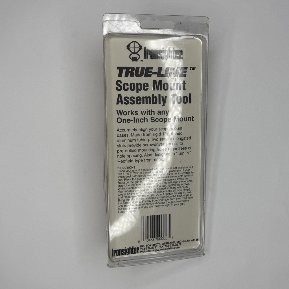 Ironsighter True Line Scope Mount Assembly Tool - Any 1" Scope Mount - NEW