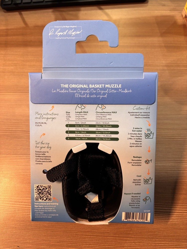 Baskerville Small Black Ultra Basket Dog Muzzle Black Size 1