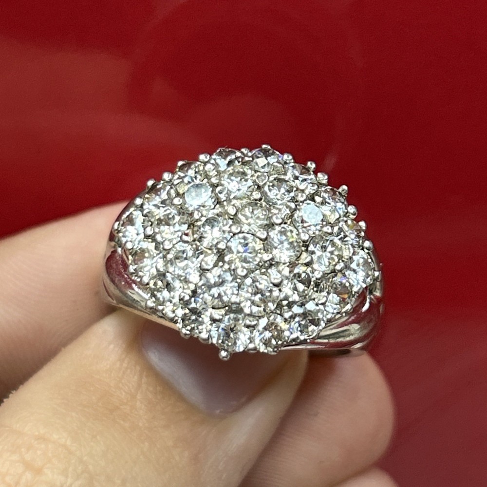 Vintage 925 Solid Sterling Silver Gemstone Ring