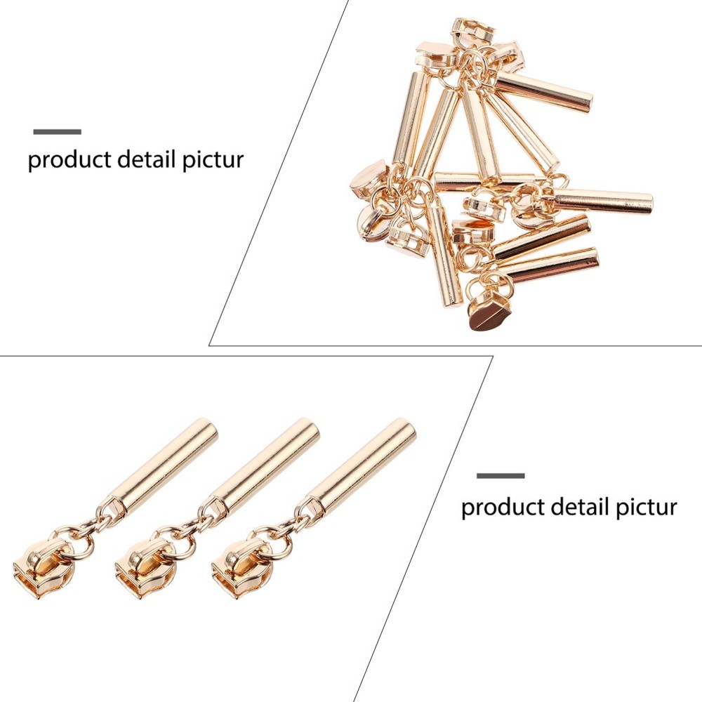 10 Pcs Zinc Alloy Bag Zipper Pulls Practical Luggage Backpack Zipper Pullers
