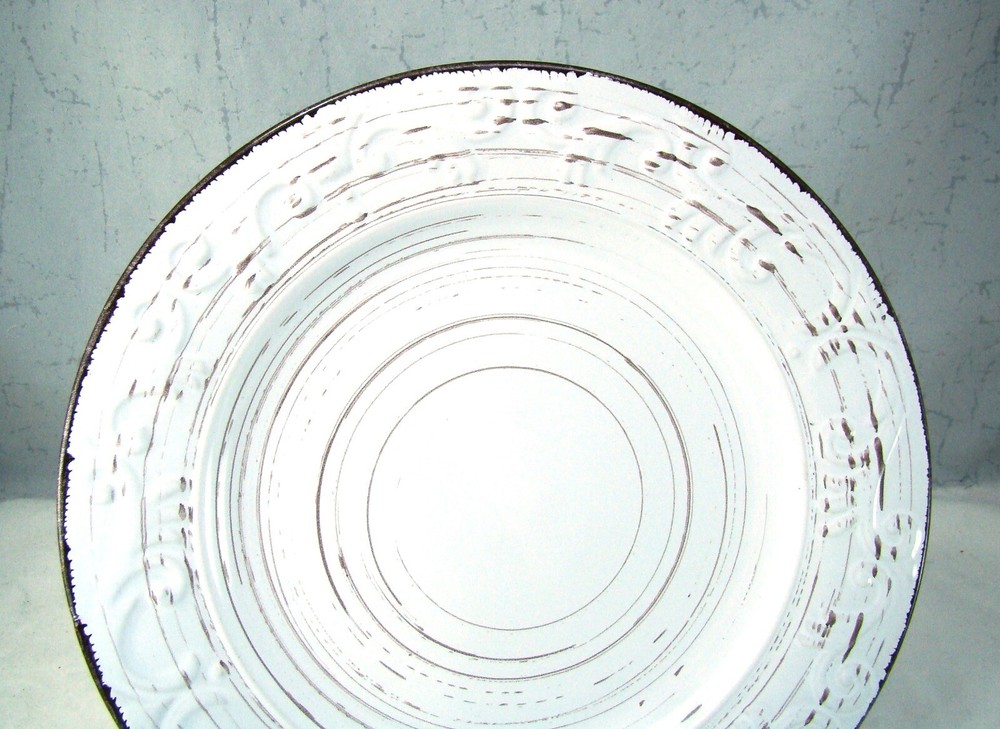Pfaltzgraff Everyday TRELLIS WHITE Dinner Plate(s)