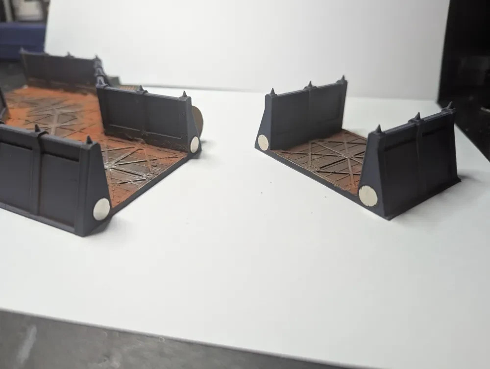 Modular Trench Terrain Starter Set – Magnet Ready (9 Pieces + 4 End Caps)