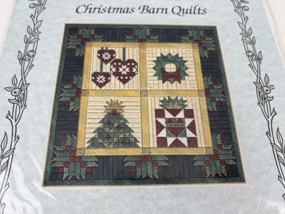 From Nancy’s Needle Christmas Barn Quilts Needlepoint Pattern 1S